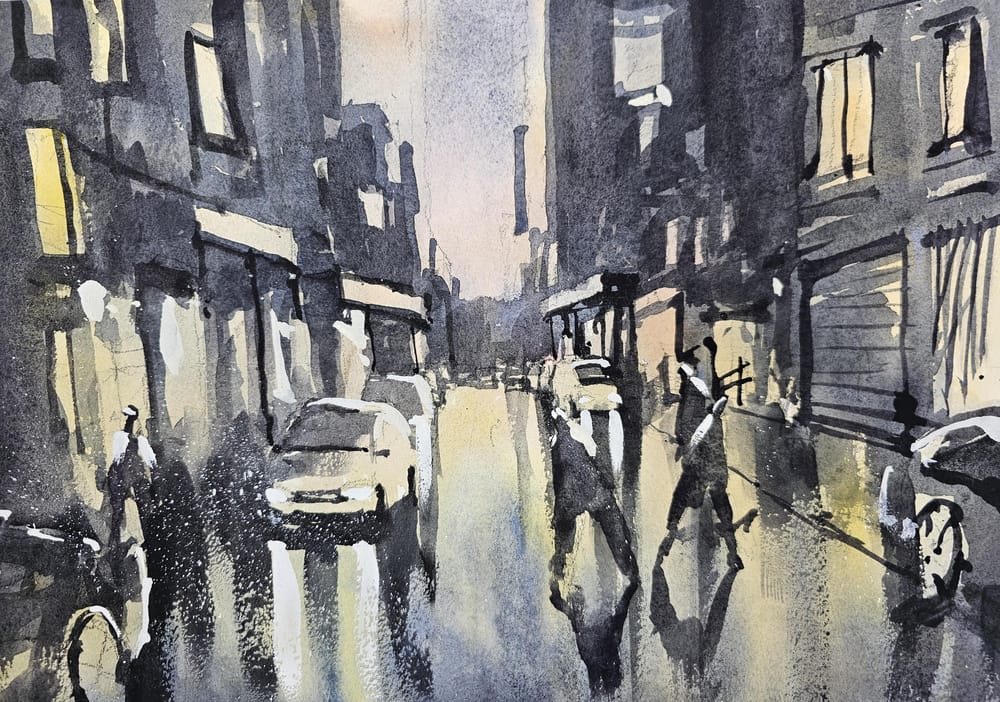 Mastering Loose Watercolour Painting: Night and Day Landscapes - image 3 - student project