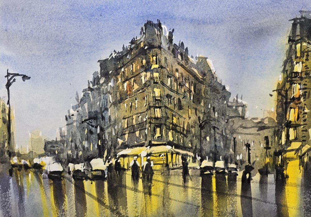 Mastering Loose Watercolour Painting: Night and Day Landscapes - image 2 - student project