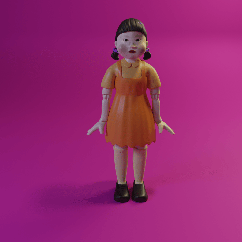 How To Create The "Killer Doll" From Squid Game In Blender | Zerina 3D |  Skillshare
