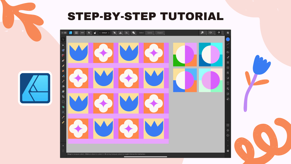 A quick floral repeat pattern - spring colors! - image 1 - student project