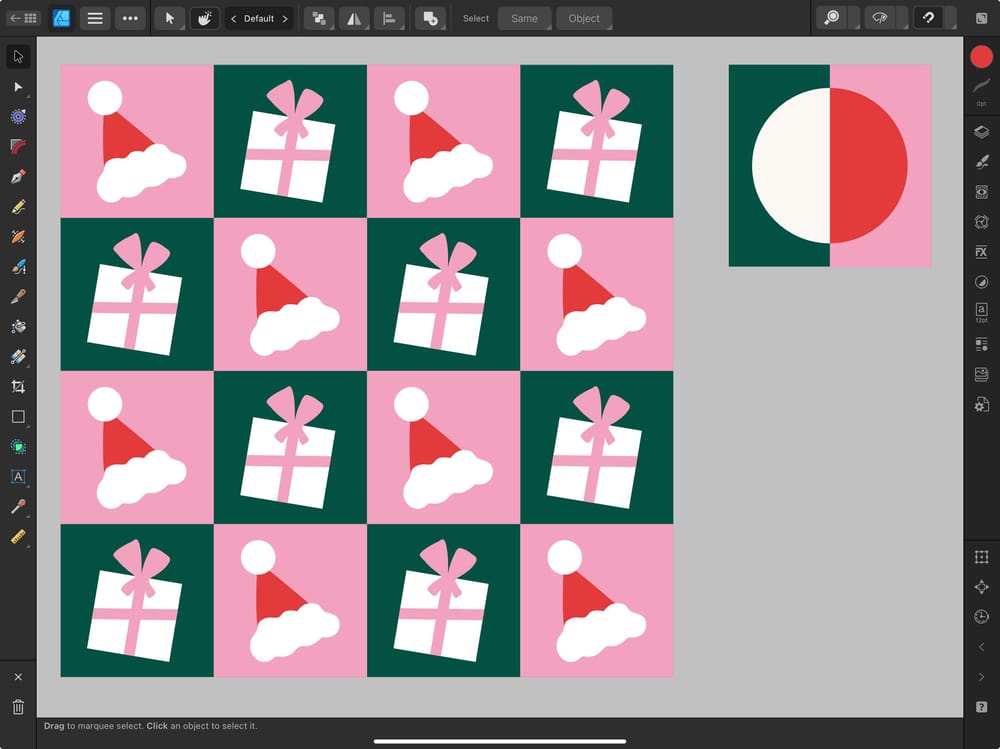 Oh Christmas Tree! My festive checkered patterns in Affinity - image 2 - student project