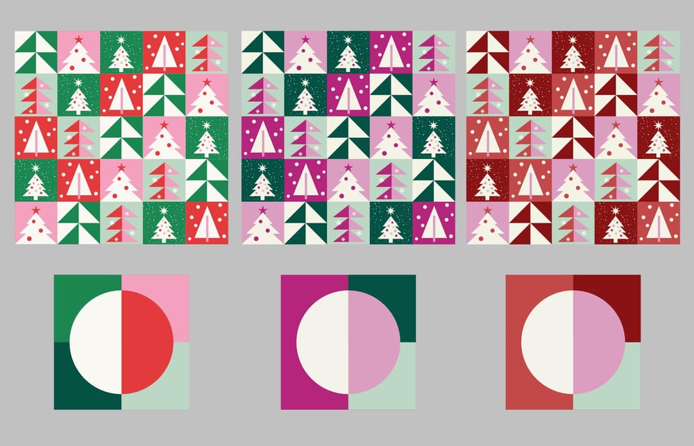 Oh Christmas Tree! My festive checkered patterns in Affinity - image 1 - student project