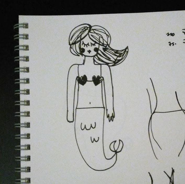 Mermaid (no pen tool) - image 1 - student project