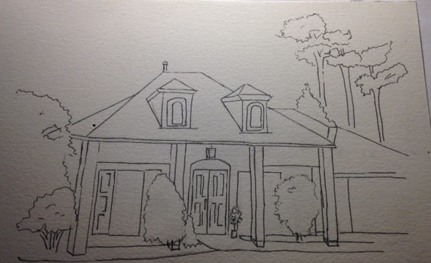 Curt and Michelle Gift House Portrait - image 2 - student project