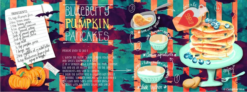 Blueberry Pumpkin Pancake Recipe - image 1 - student project