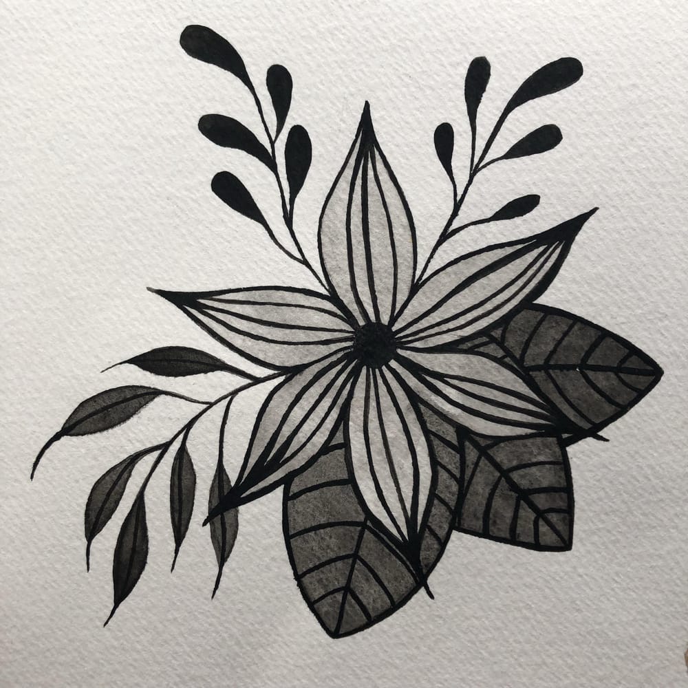 Galaxy, Monochrome Flower, Jellyfish & Other Exercises - image 3 - student project
