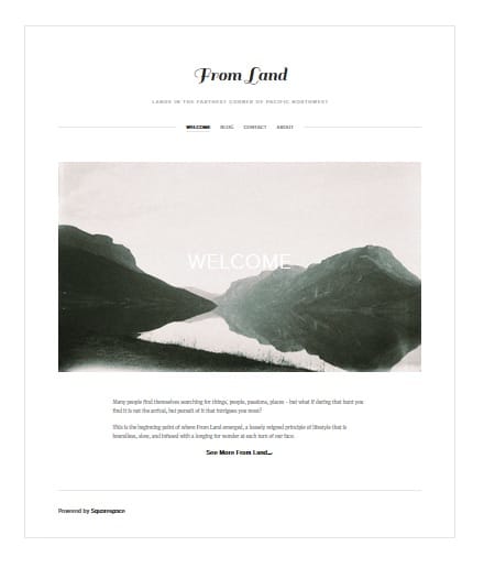 From Land Magazine - Squarespace Website Mockup - image 1 - student project