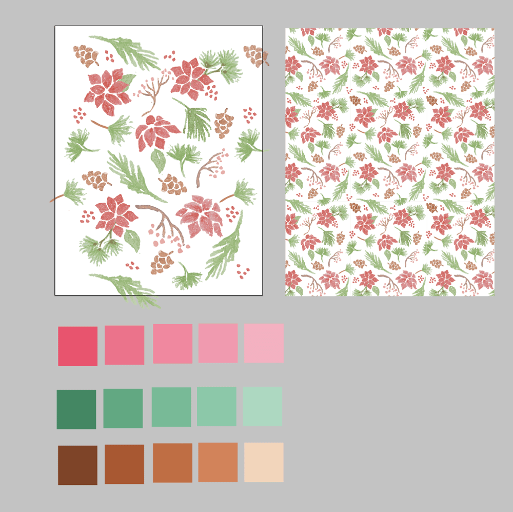 Poinsettias and Pine - image 4 - student project