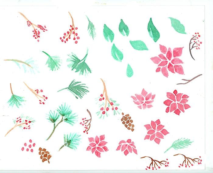 Poinsettias and Pine - image 2 - student project