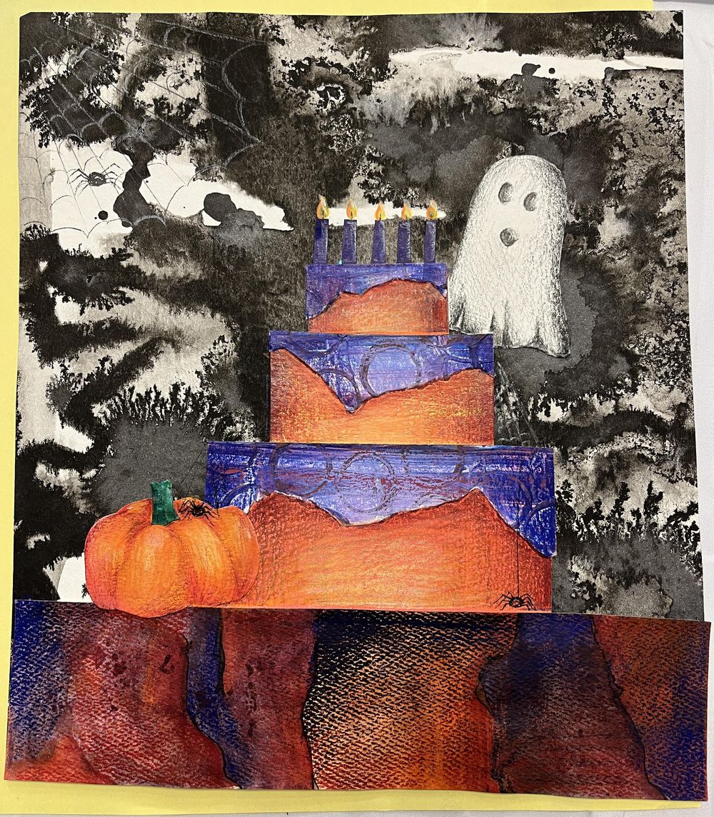 Festive Mixed Media Cake Collages - image 4 - student project