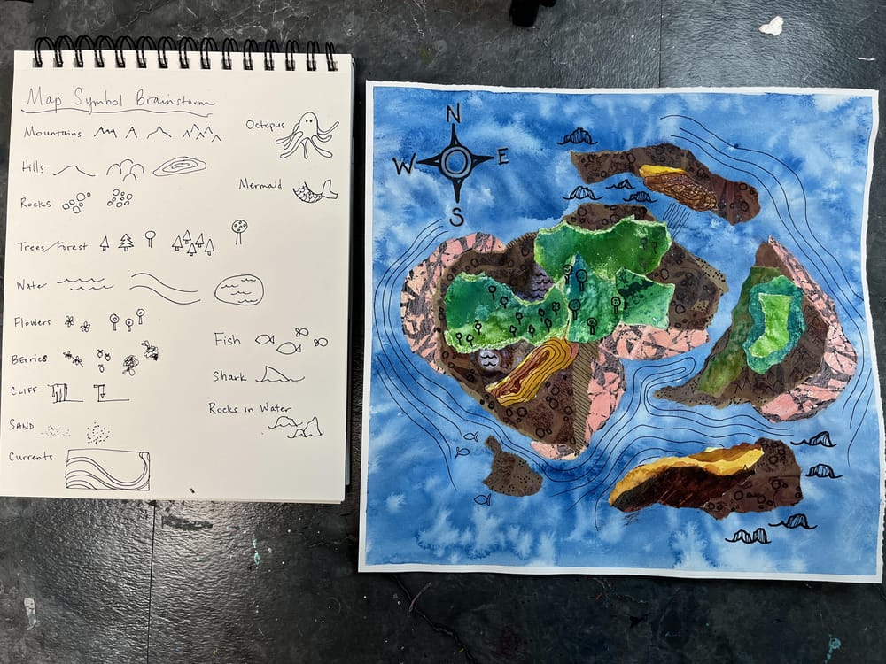 Mythical Land Maps and Handmade Map Sketchbook - image 5 - student project