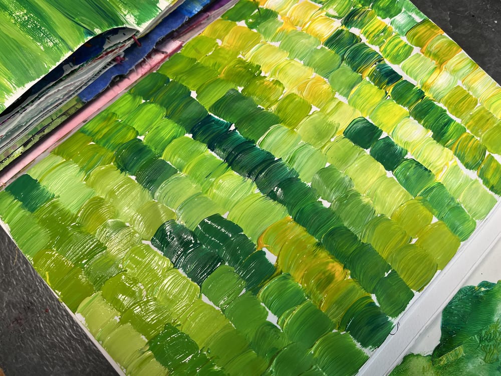 Leftover Paint Sketchbook Spreads and Collage Papers - image 2 - student project