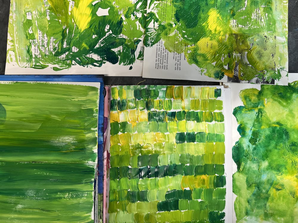 Leftover Paint Sketchbook Spreads and Collage Papers - image 1 - student project