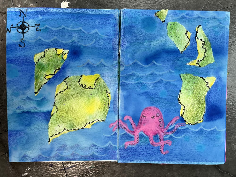 Mythical Land Maps and Handmade Map Sketchbook - image 2 - student project