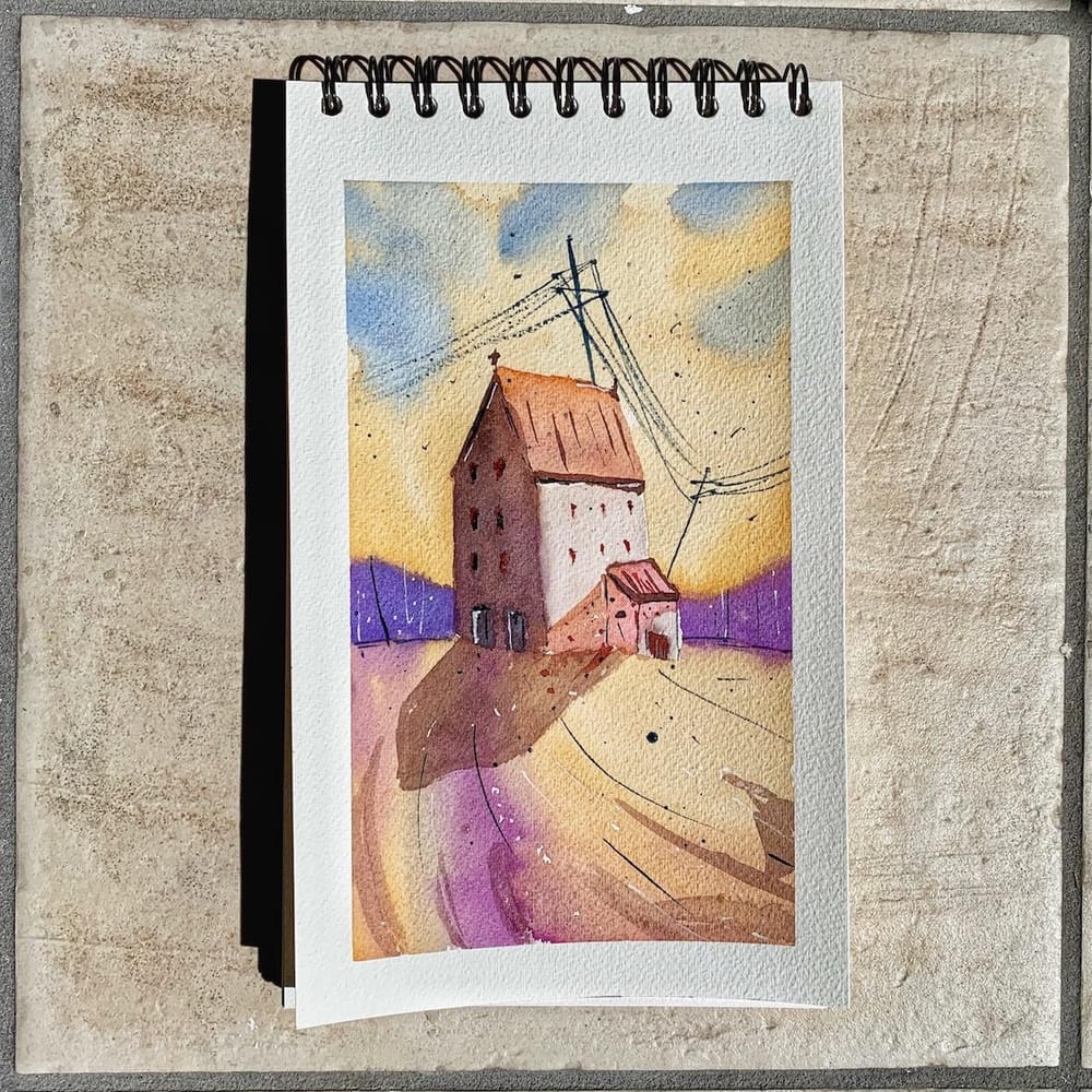 House in watercolor Skillshare Student Project