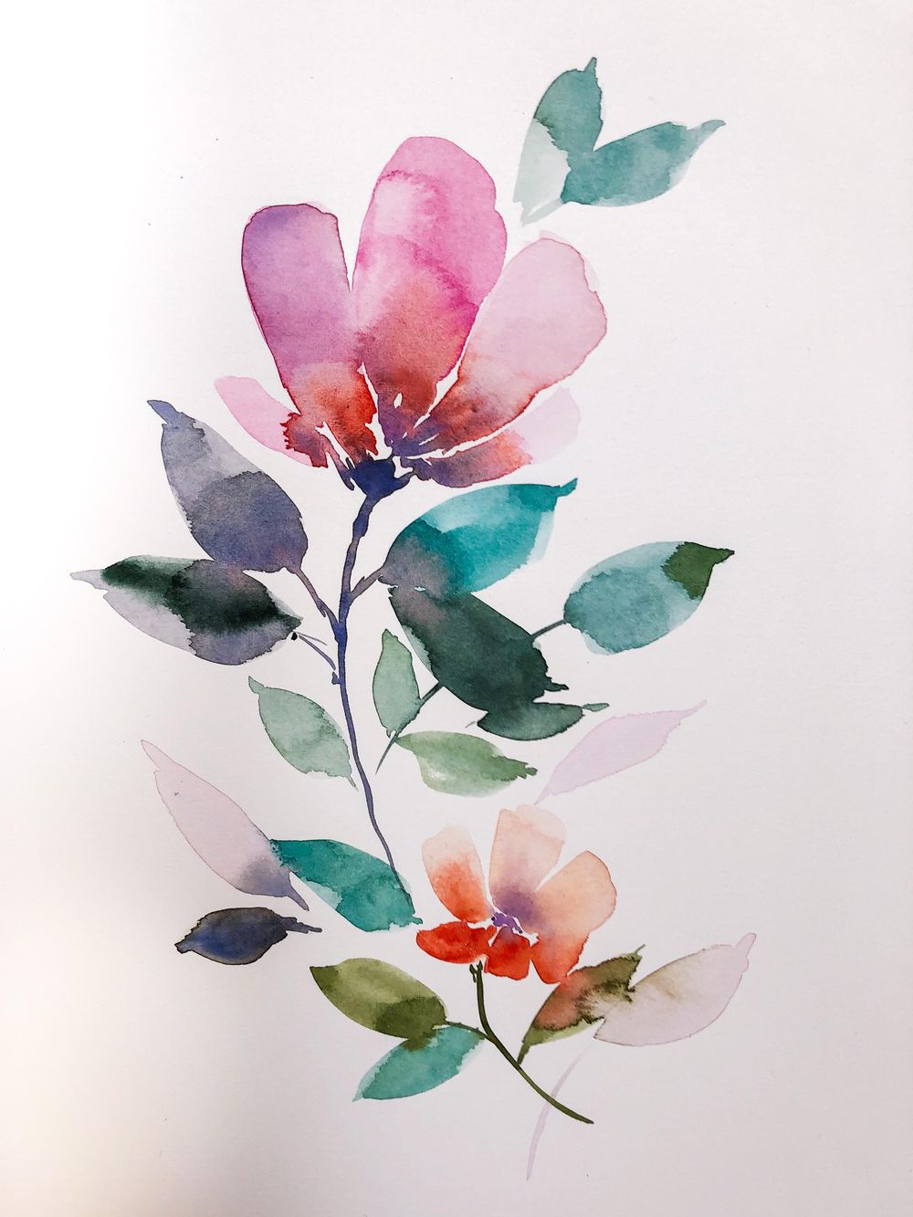 Intuitive Watercolour Florals - image 3 - student project