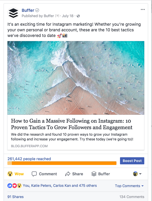 Buffer's Highest-Performing MOFU Facebook Ad - image 1 - student project