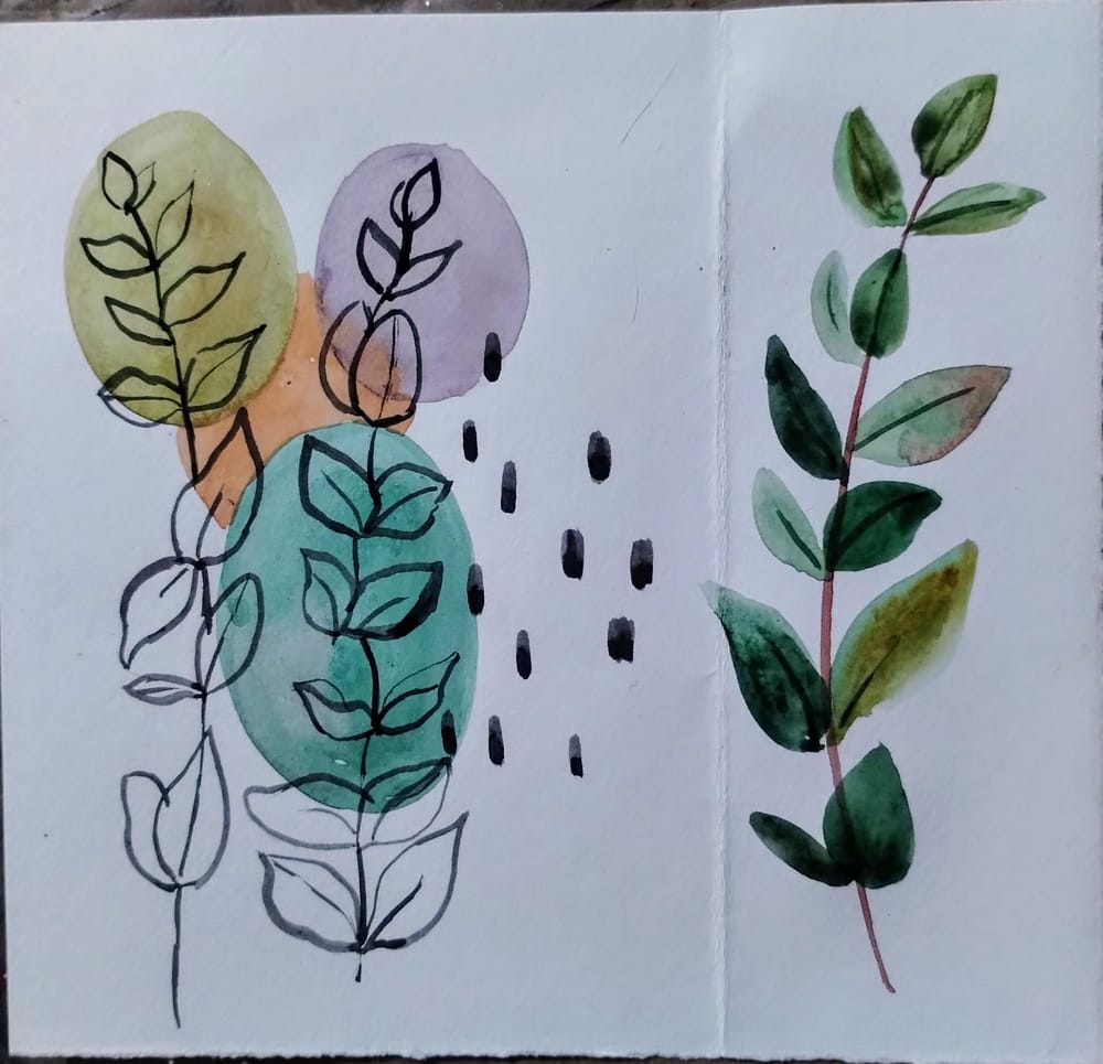 Painting botanical from live reference with Garima - image 2 - student project
