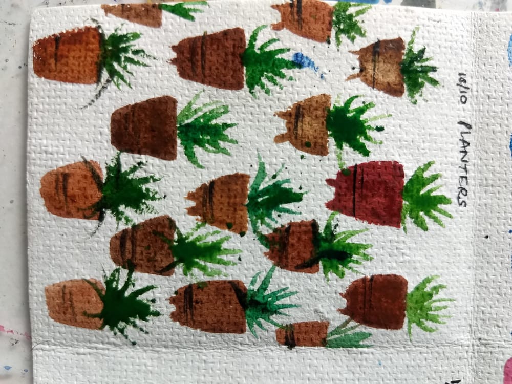 Repetitive watercolor patterns with Umashree - image 1 - student project