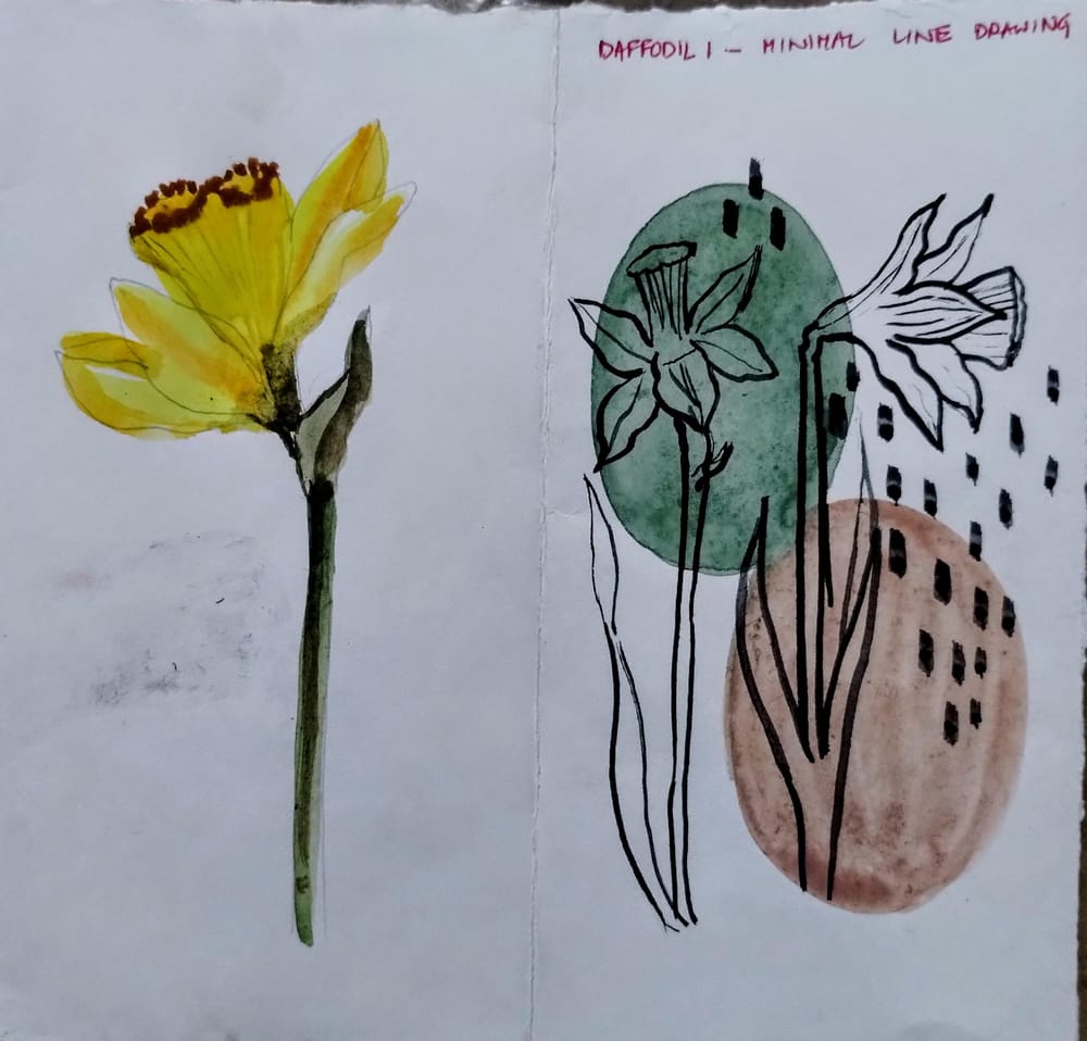 Painting botanical from live reference with Garima - image 4 - student project