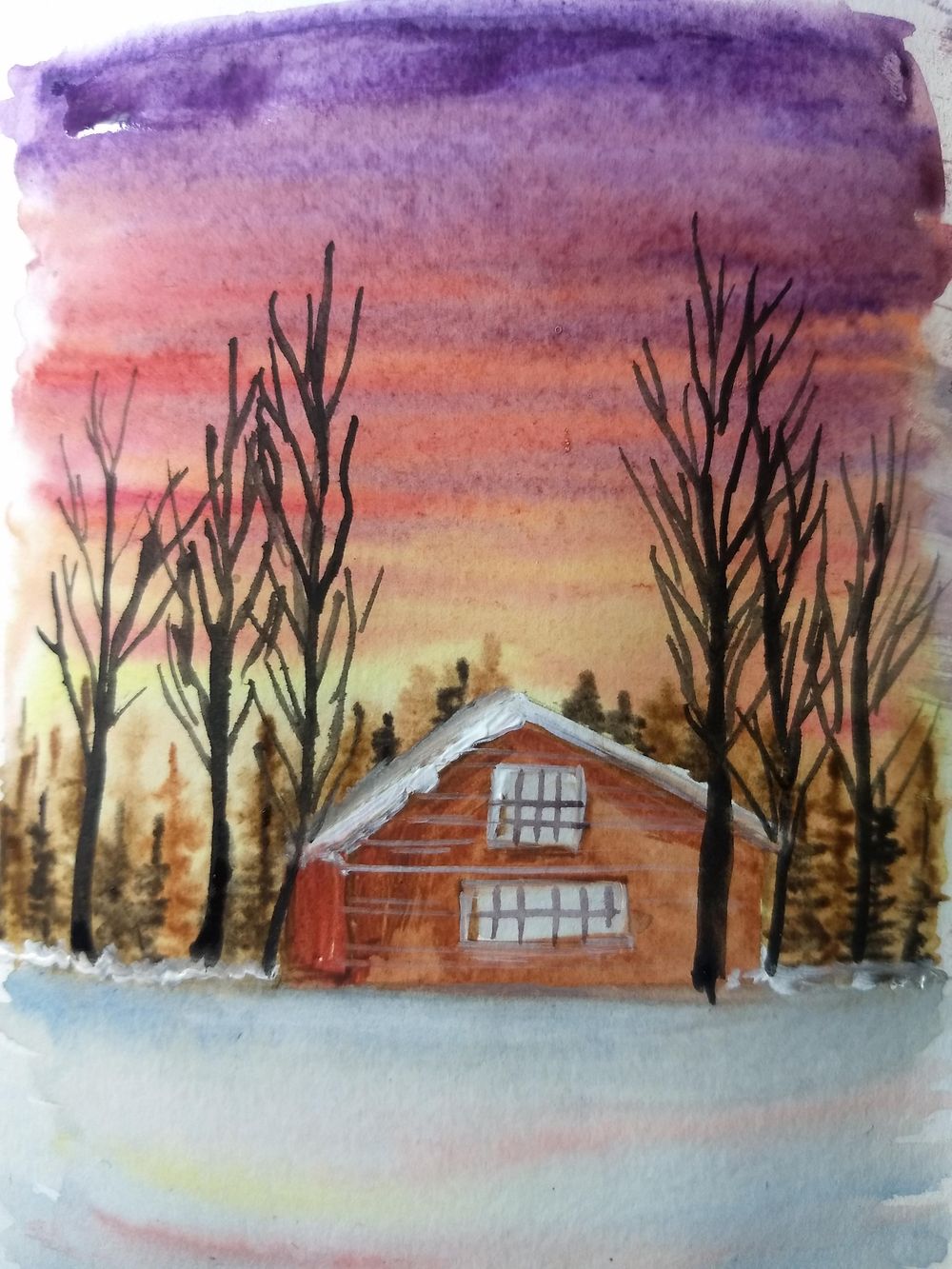 Winter landscape with Payal - image 1 - student project