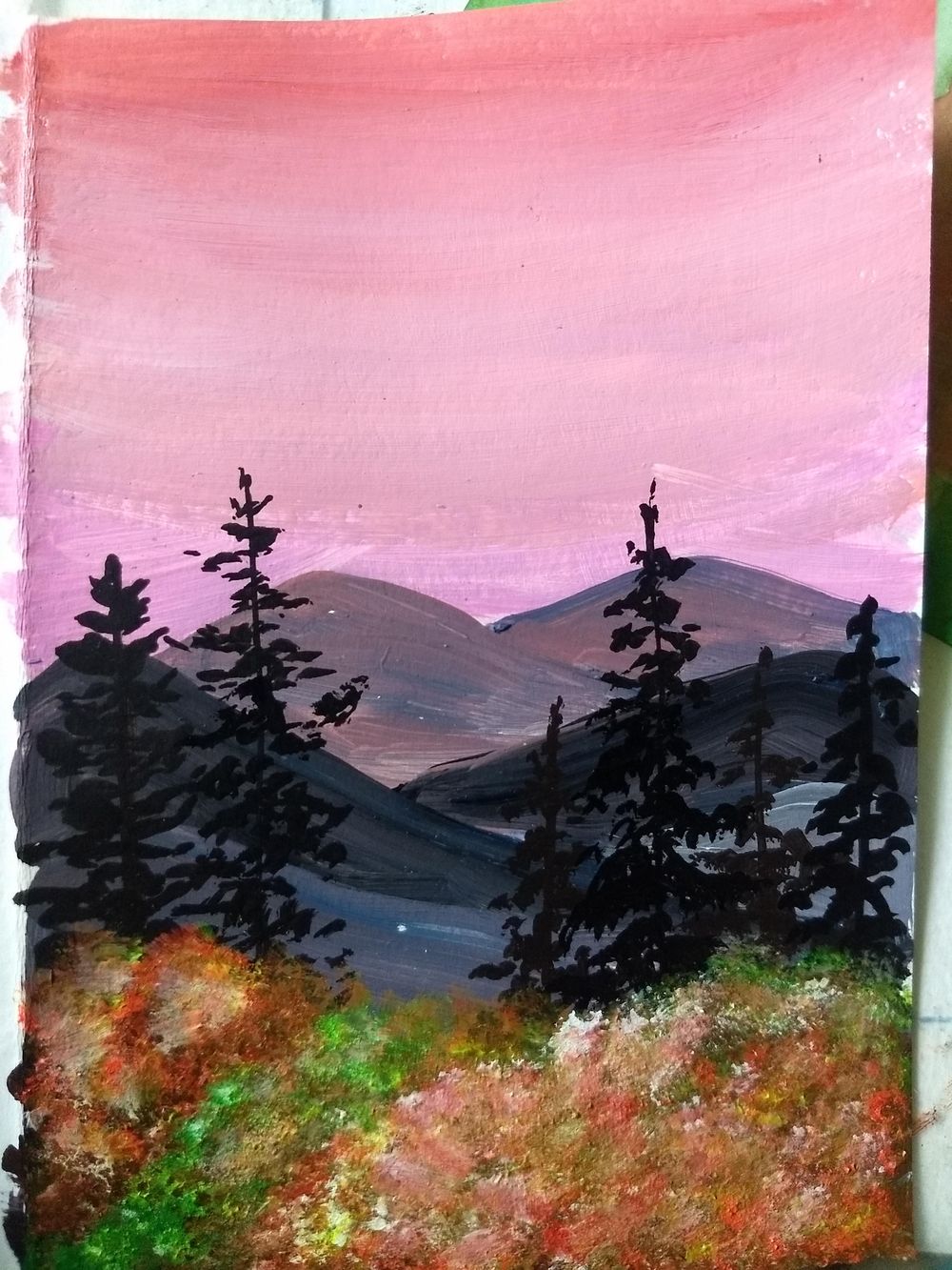Autumn in acrylic with Payal - image 3 - student project