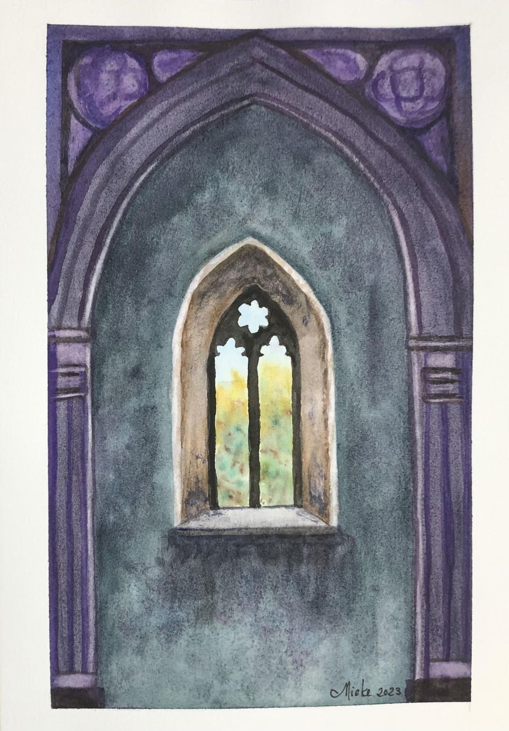 Granulating watercolour technique - image 2 - student project