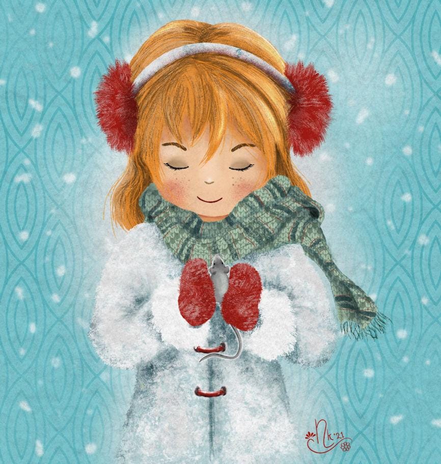 little snowgirl and little gothgirl - image 2 - student project