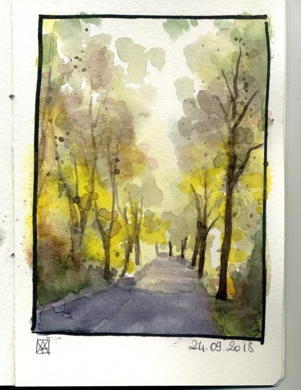 Mes essais - loose watercolour sketching - image 3 - student project