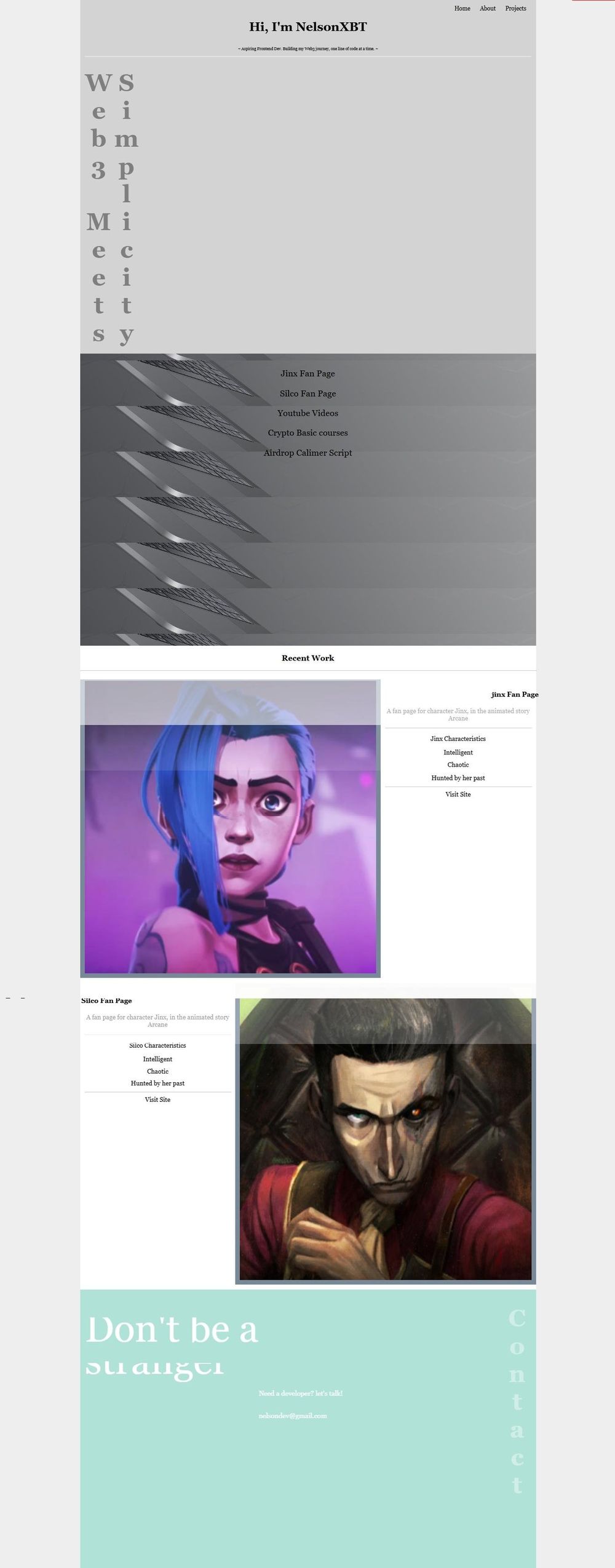 Portfolio website - image 1 - student project