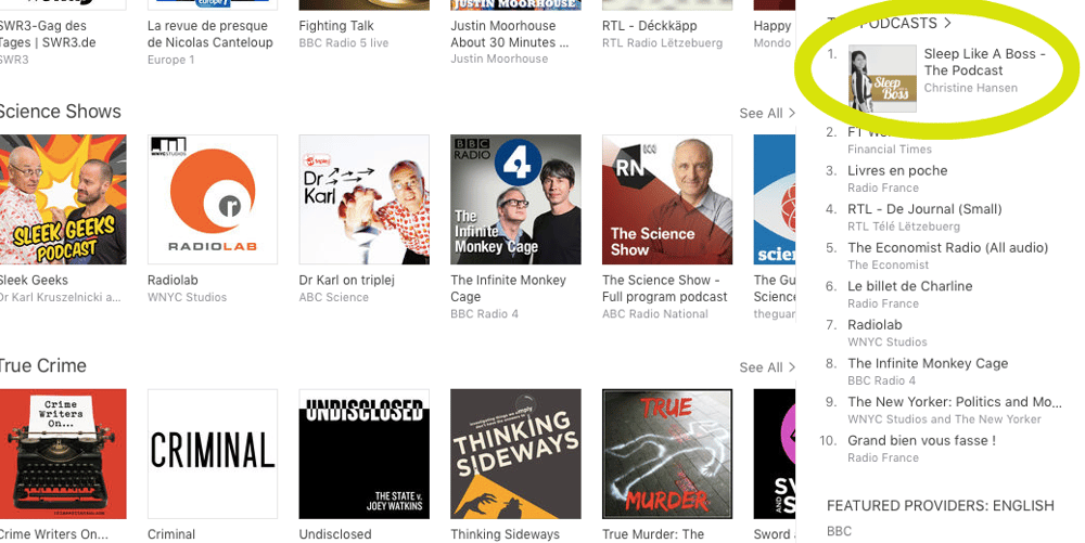 Sleep Like A Boss - The Podcast (reached #1 in iTunes in less than a week!) - image 1 - student project