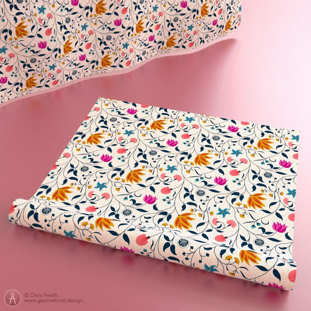 Indian Floral and Geometric Pattern - image 4 - student project