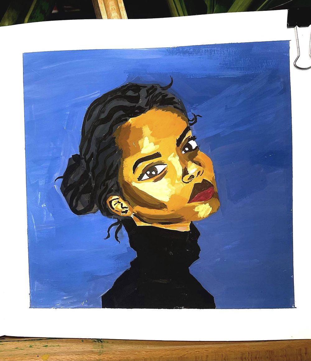 Portrait Gouache Painting - image 1 - student project