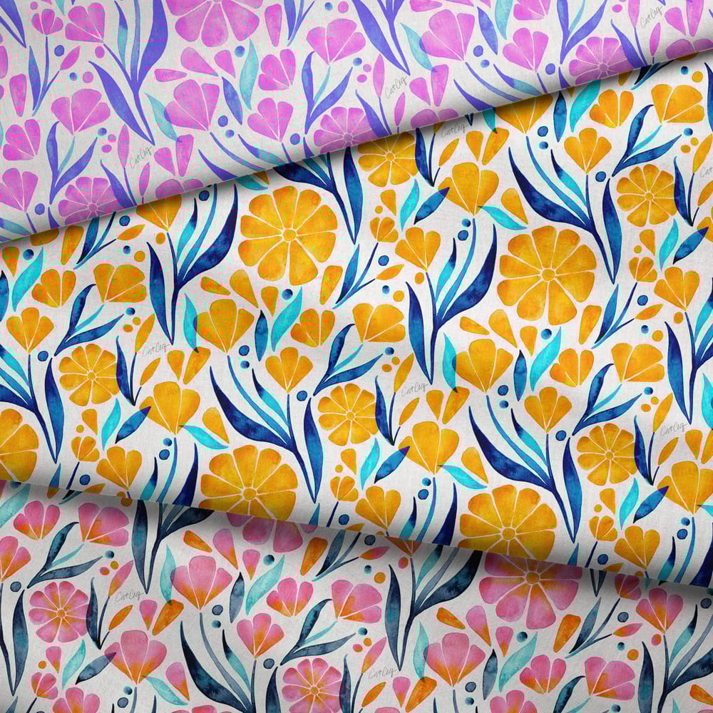 Watercolor Florals - Seamless Pattern in Photoshop - image 7 - student project