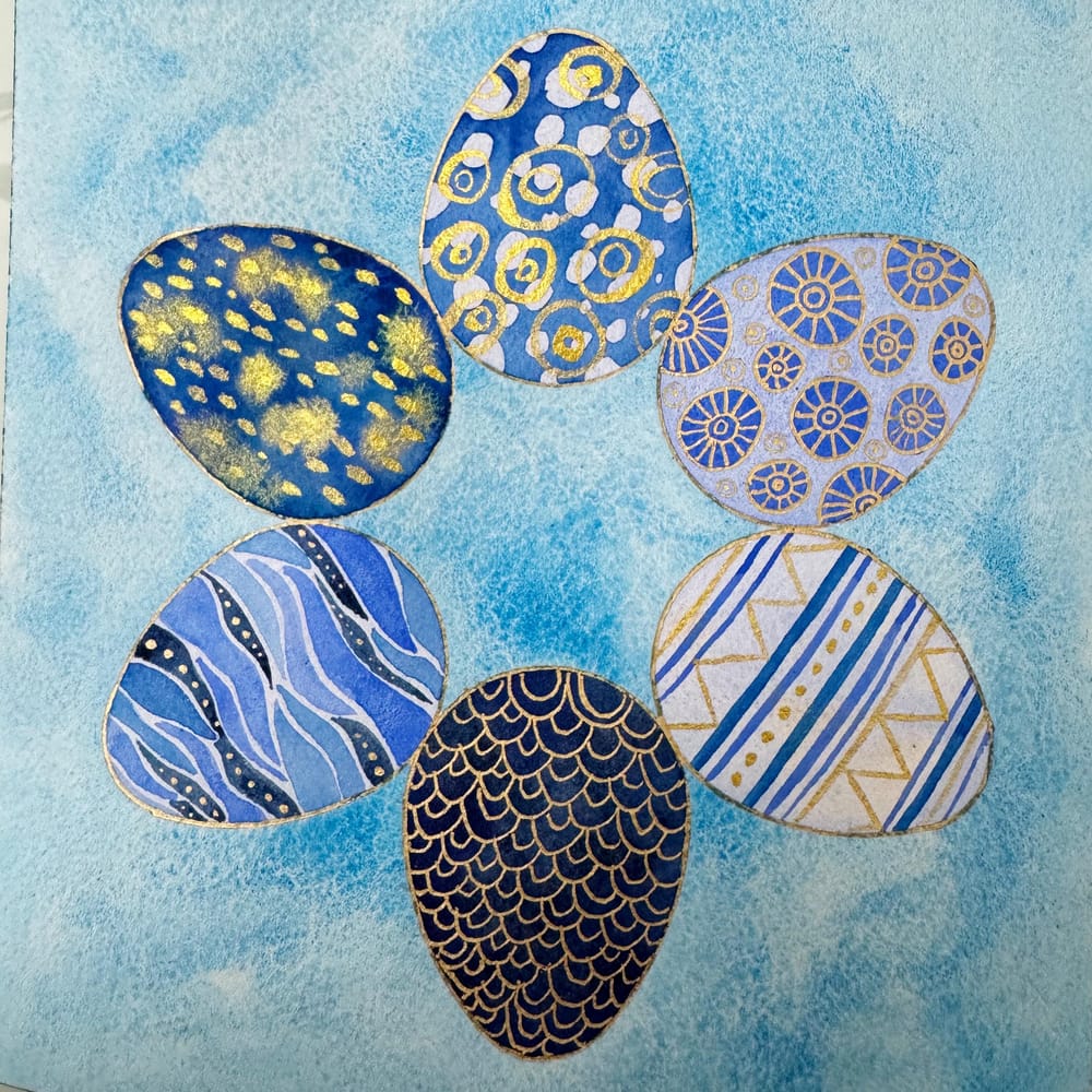 Geometric Egg Mandala - image 1 - student project