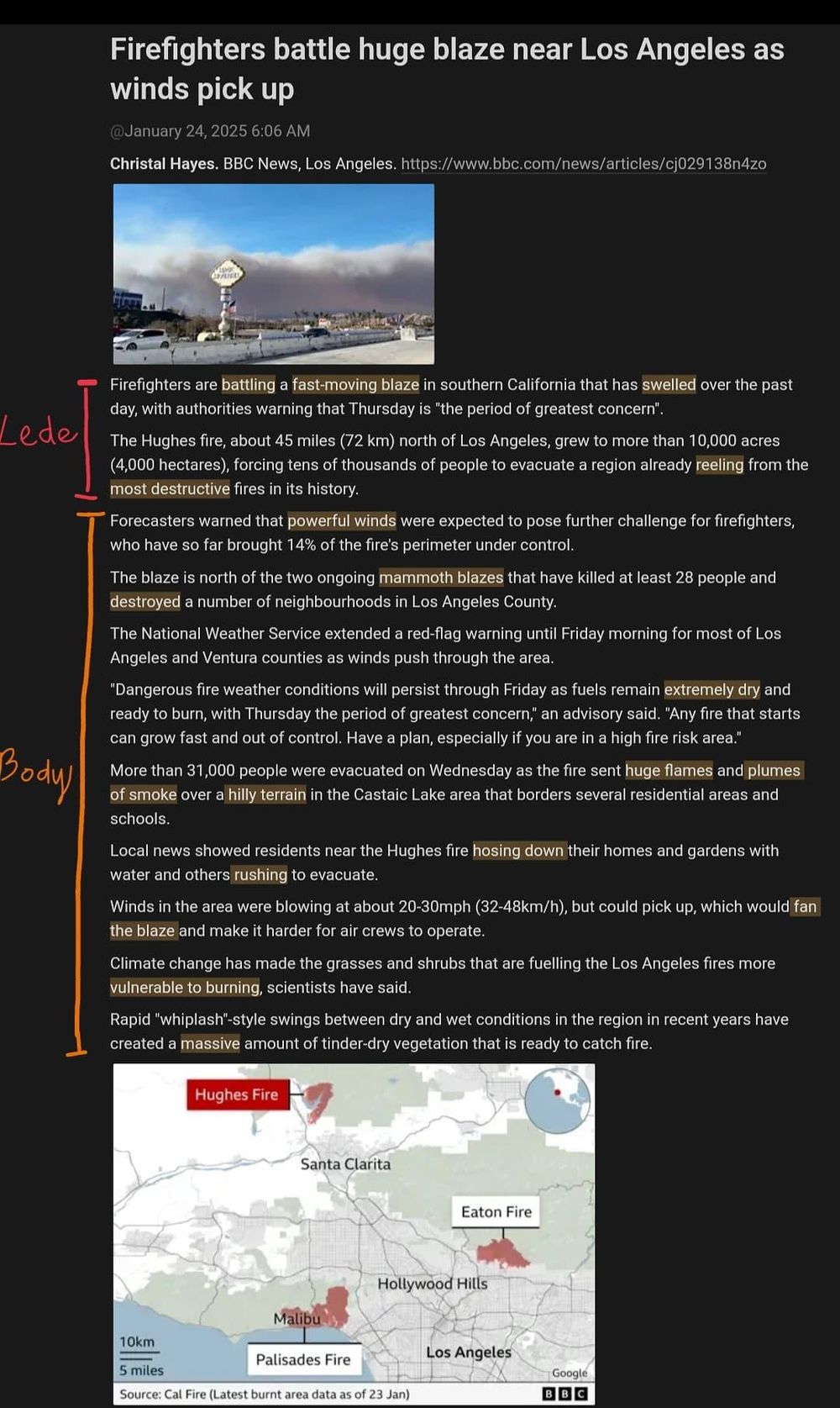 Journalism 101 Project (The Lede, Body, and Tail of News) - image 1 - student project