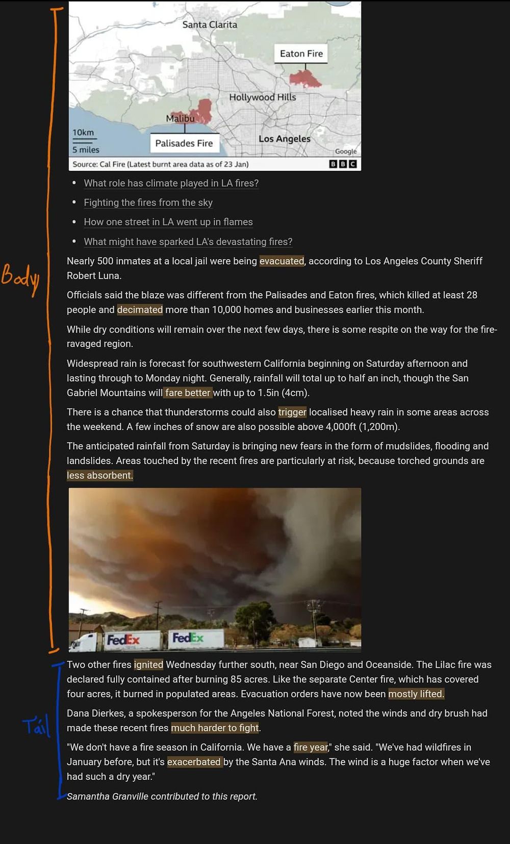 Journalism 101 Project (The Lede, Body, and Tail of News) - image 2 - student project