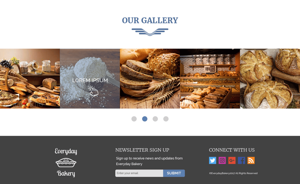 Everyday Bakery - Single Page Website (Photoshop) - image 7 - student project