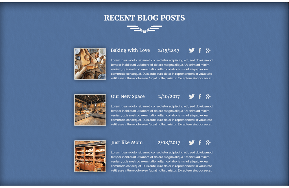 Everyday Bakery - Single Page Website (Photoshop) - image 4 - student project