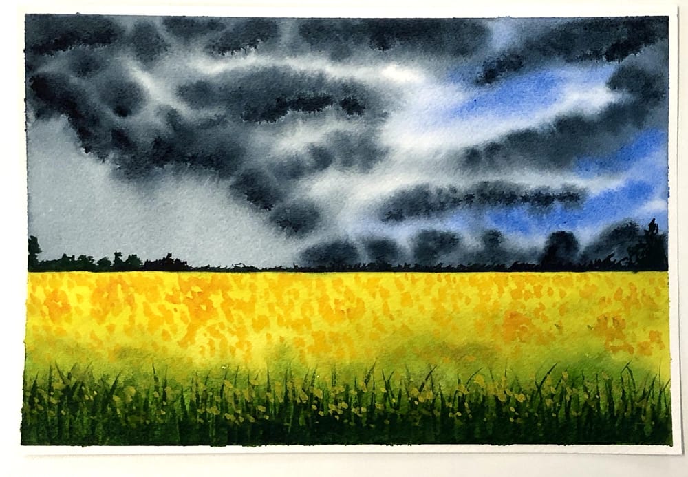 Mansoon Moody watercolor paintings - image 1 - student project