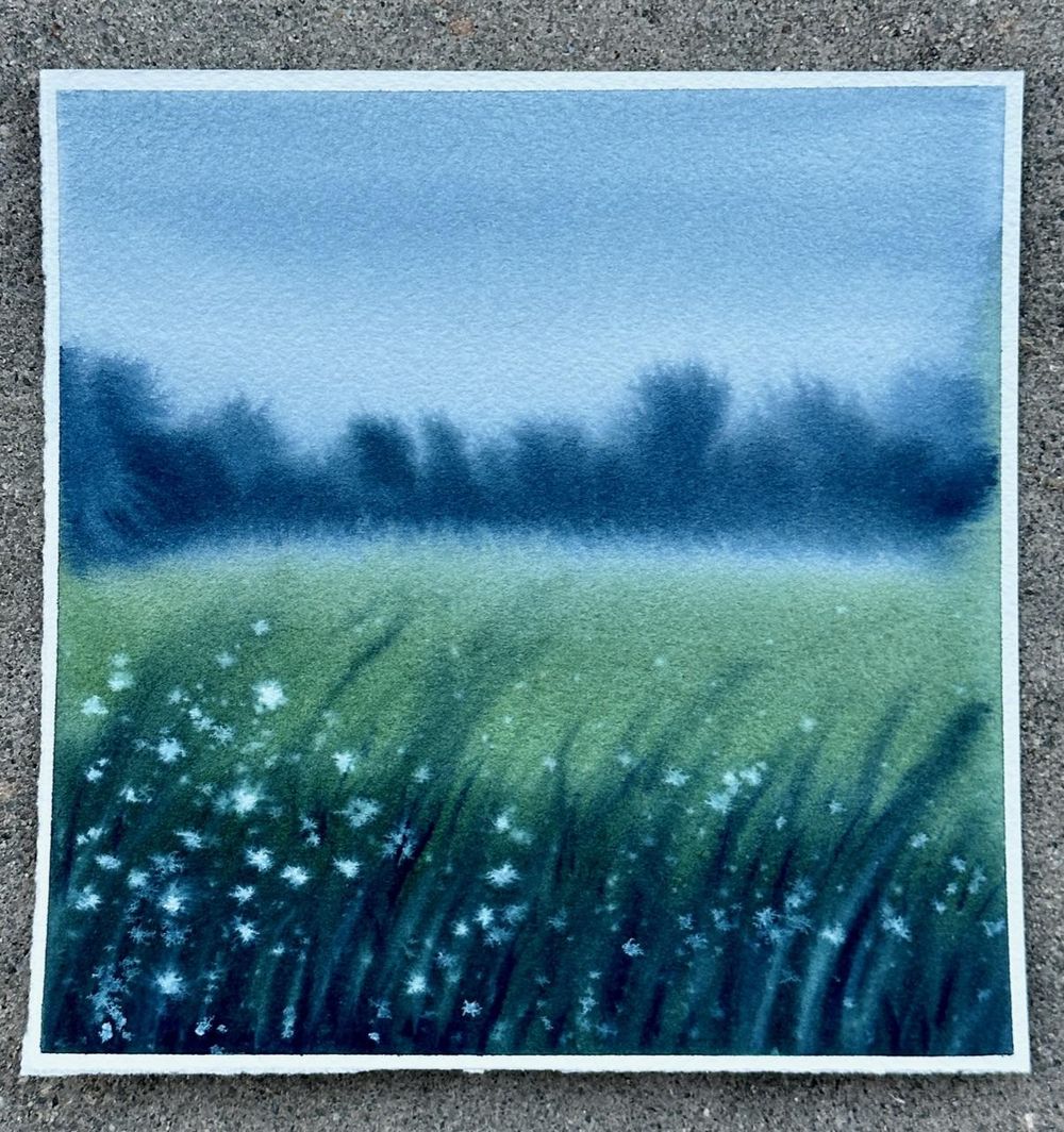 Moody Watercolor Landscapes - image 2 - student project