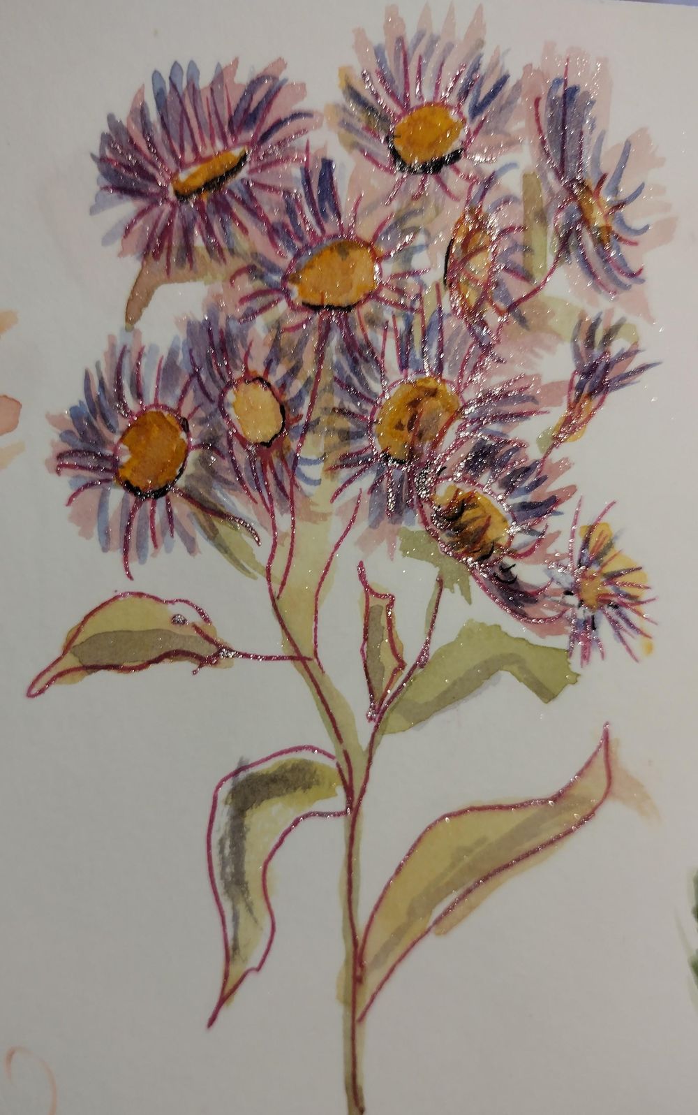 pen & ink flowers - image 3 - student project