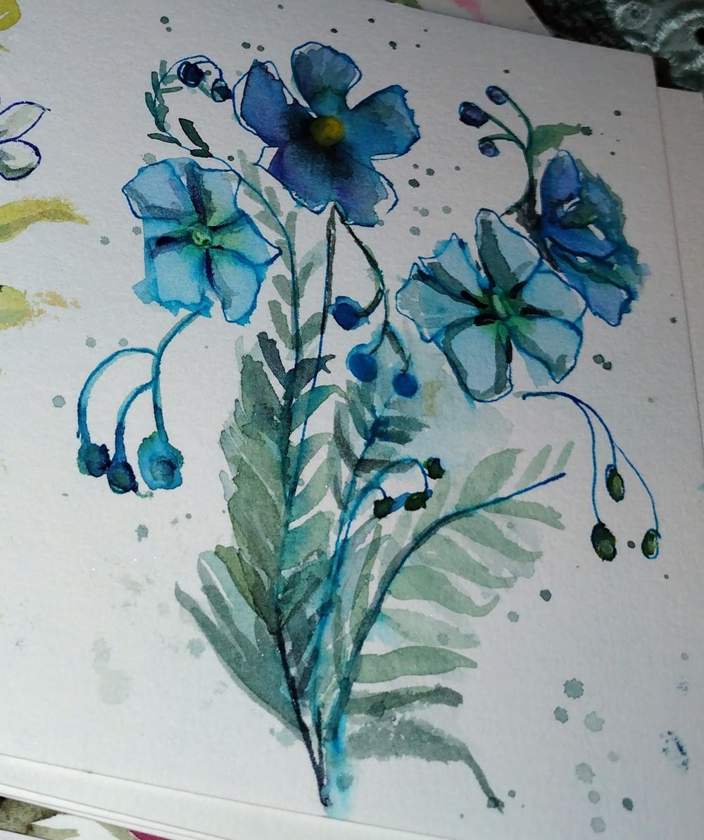 pen & ink flowers - image 2 - student project