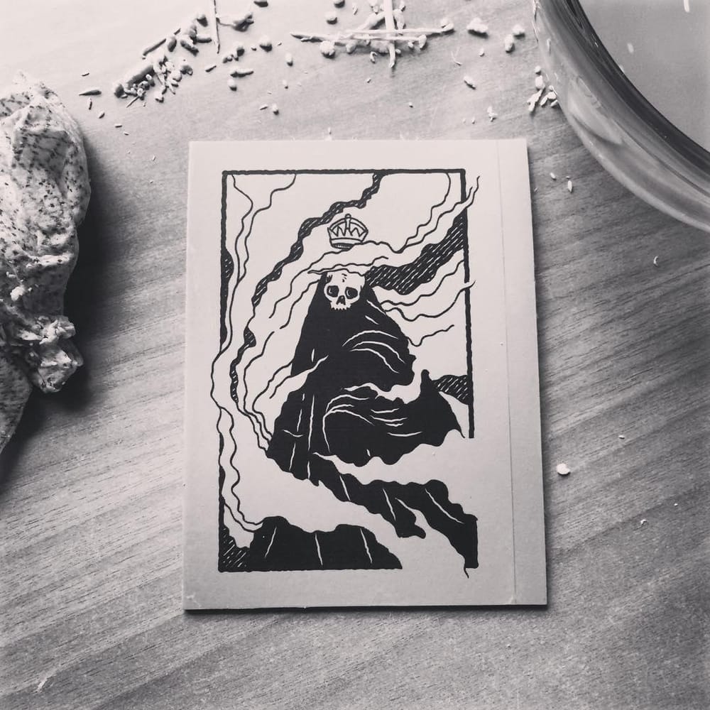 "Sovereign" linocut - image 4 - student project