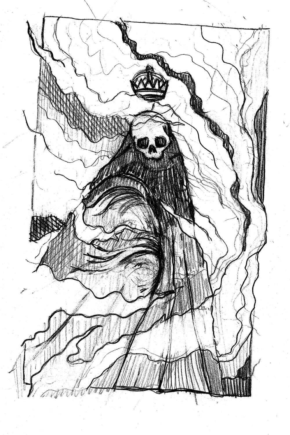 "Sovereign" linocut - image 3 - student project