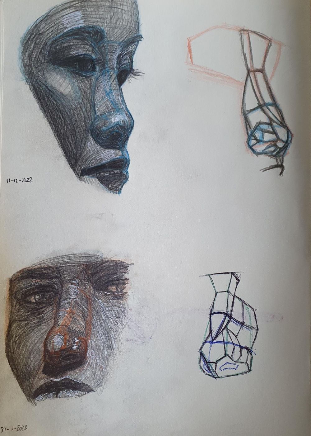 Nose drawing with structure - image 1 - student project