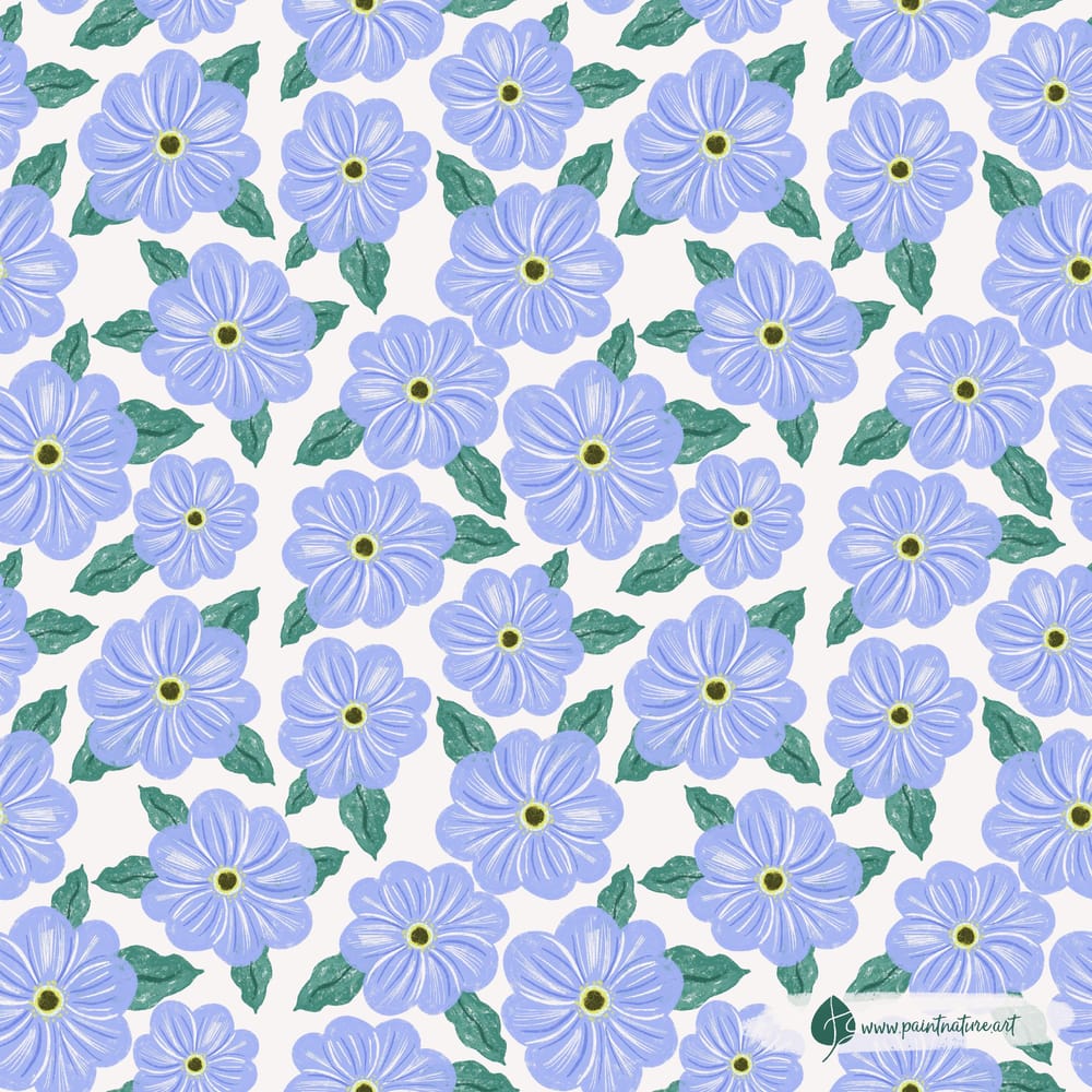 Flower pattern design using procreate and adobe photoshop - image 1 - student project