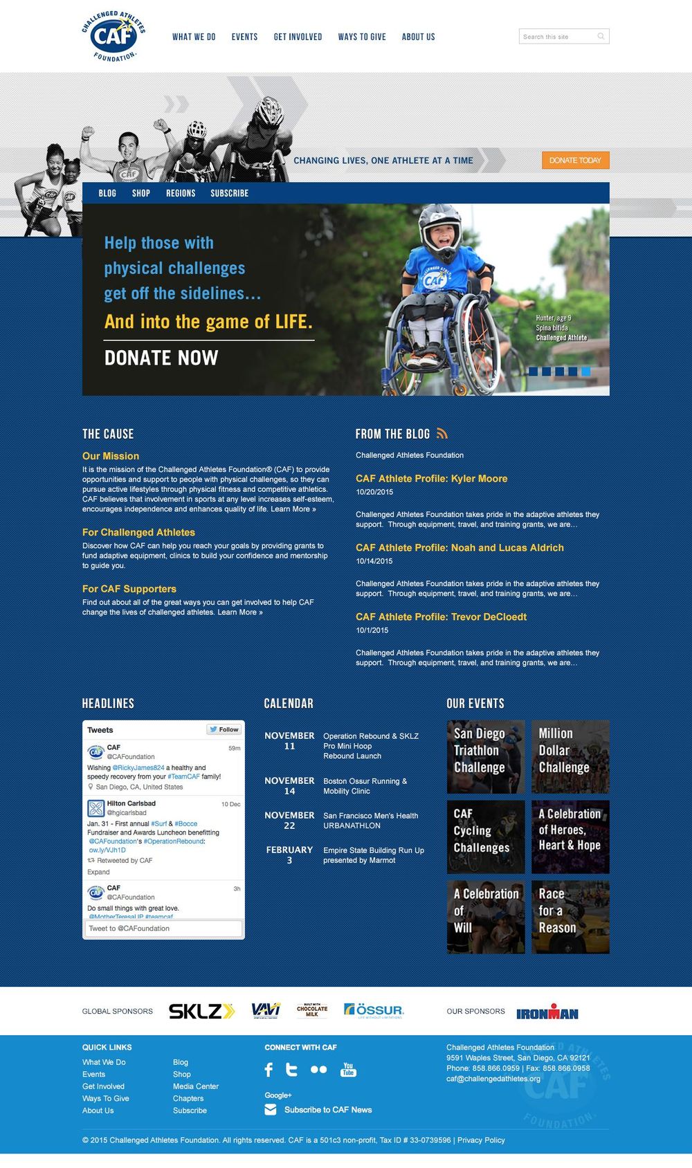 Challenged Athletes Foundation - image 2 - student project