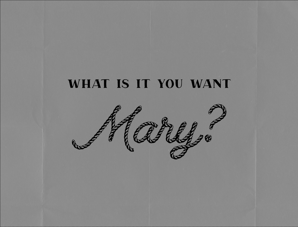 "What is it you want, Mary?" - image 1 - student project