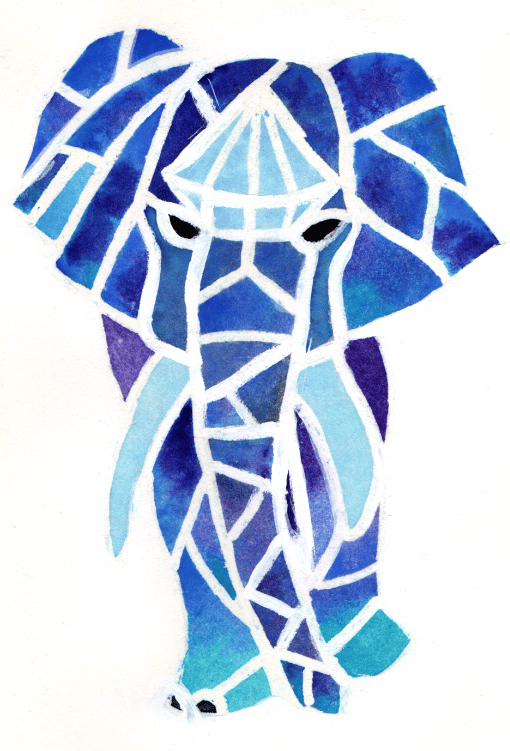 Mosaic Space Elephant - image 1 - student project